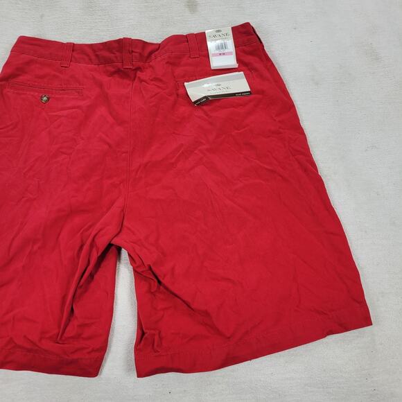 Vintage Savane Shorts Mens Sz 40 Red 100% Cotton Workwear Chino Summer Spring - Picture 10 of 14